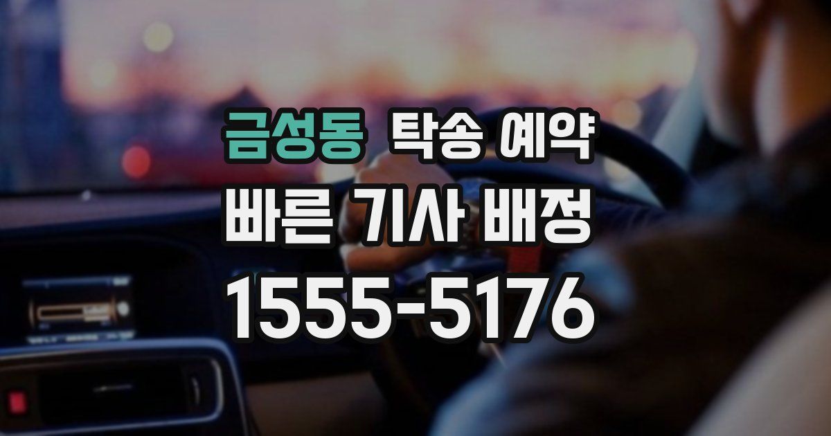 금성동 탁송 예약