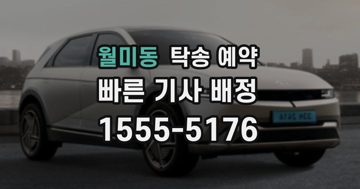 월미동 탁송 예약