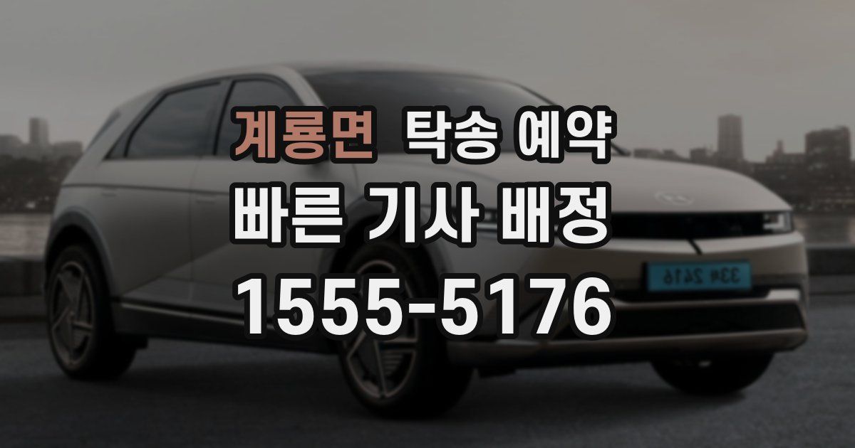 계룡면 탁송 예약