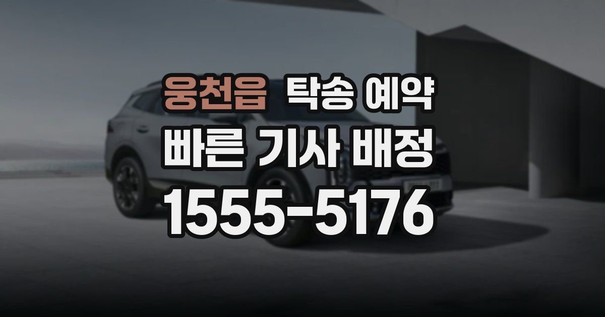 웅천읍 탁송 예약