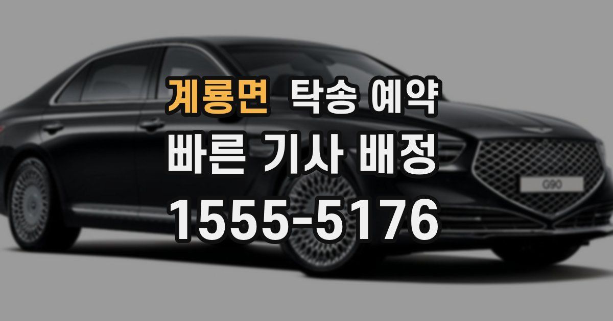 계룡면 탁송 예약