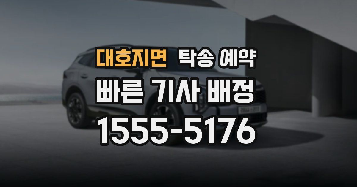 대호지면 탁송 예약