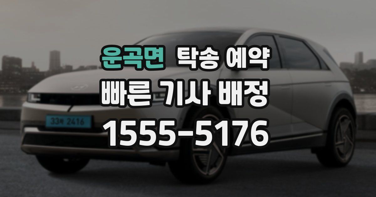 운곡면 탁송 예약