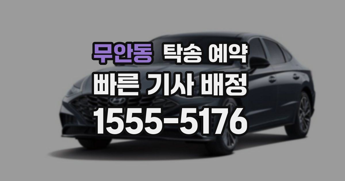 무안동 탁송 예약