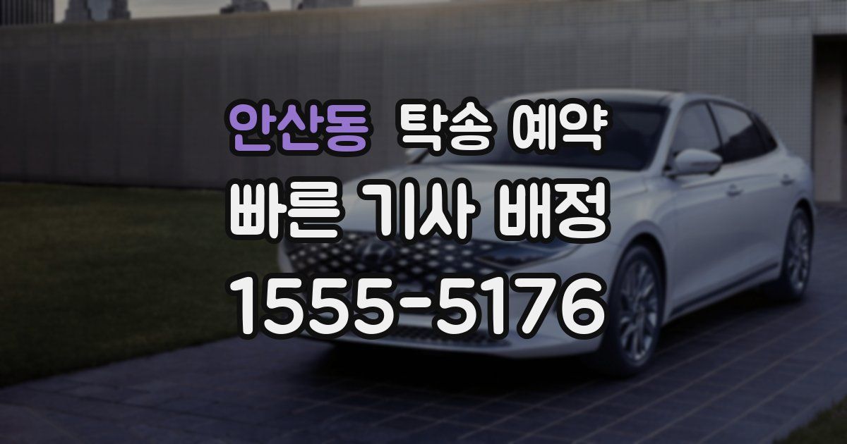 안산동 탁송 예약