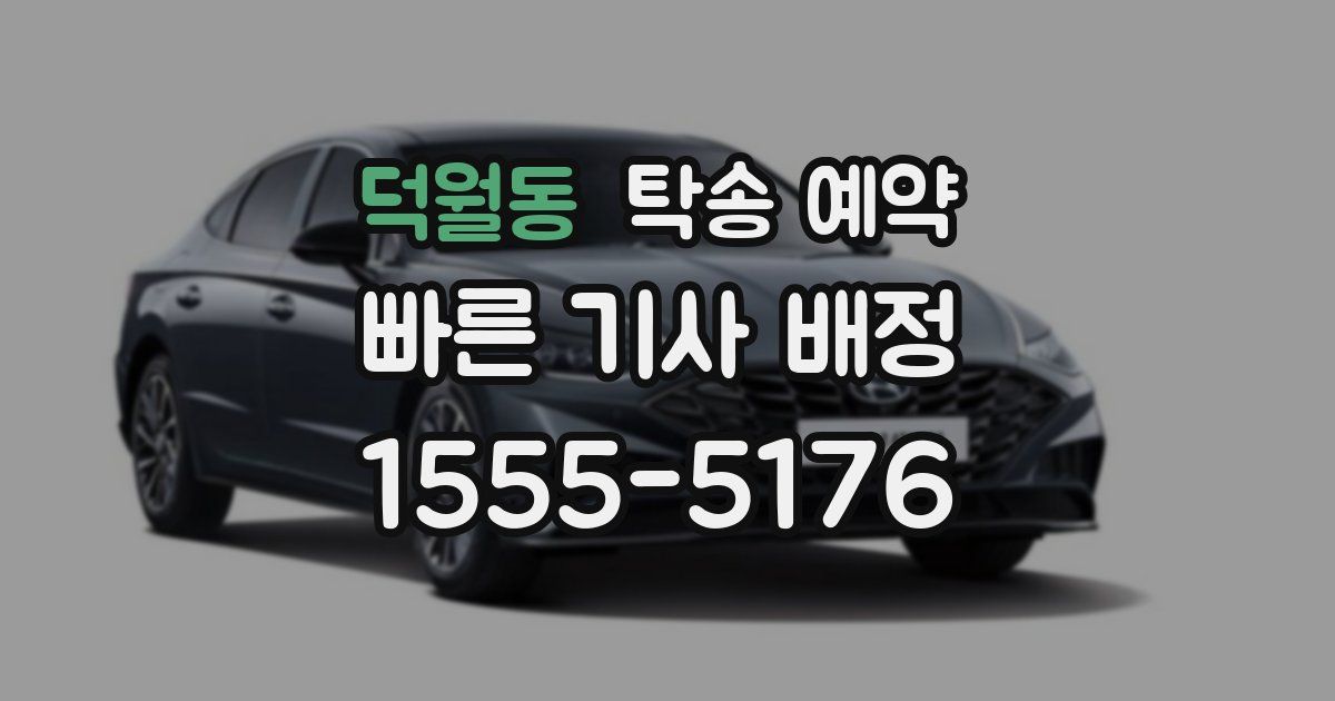 덕월동 탁송 예약