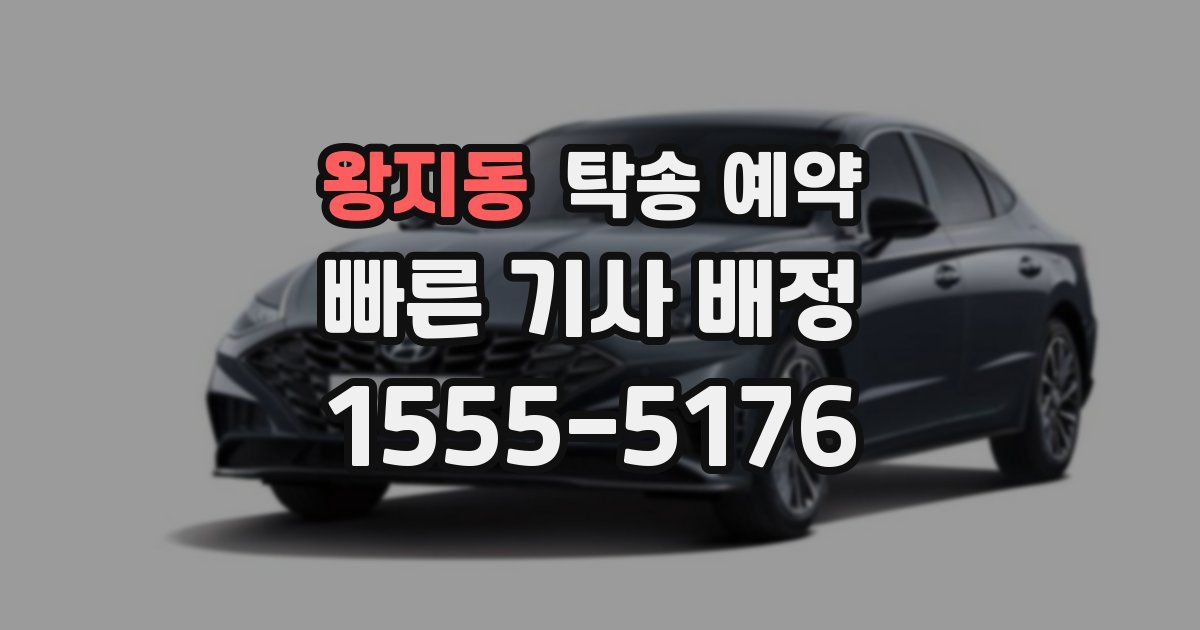 왕지동 탁송 예약