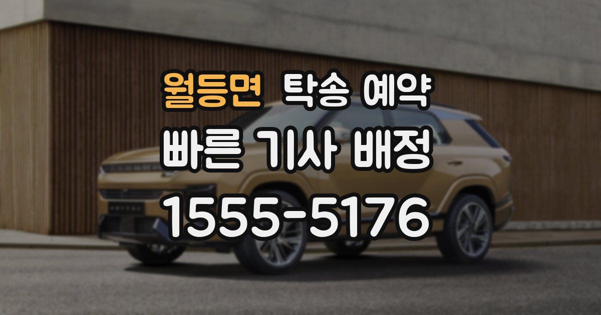 월등면 탁송 예약