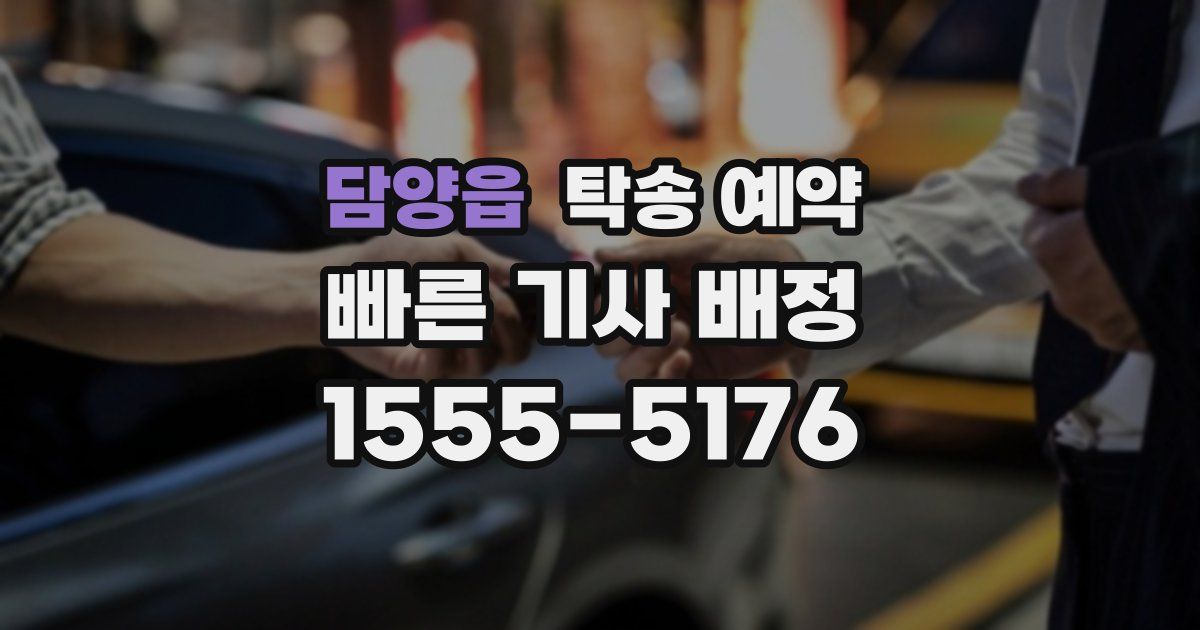 담양읍 탁송 예약