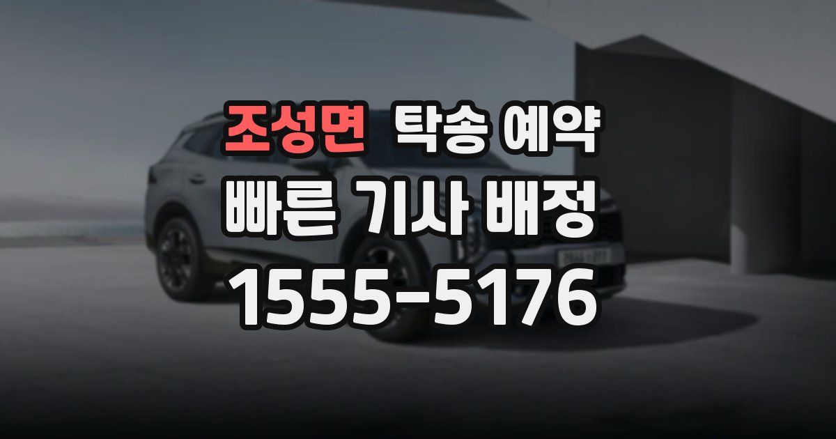 조성면 탁송 예약