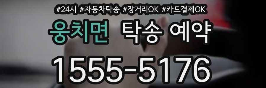 웅치면 탁송 예약