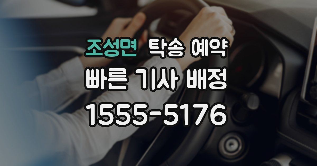 조성면 탁송 예약