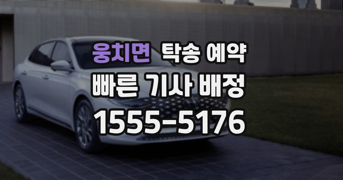 웅치면 탁송 예약