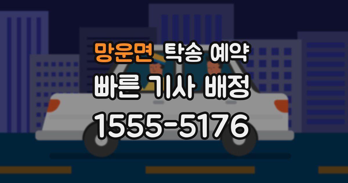 망운면 탁송 예약