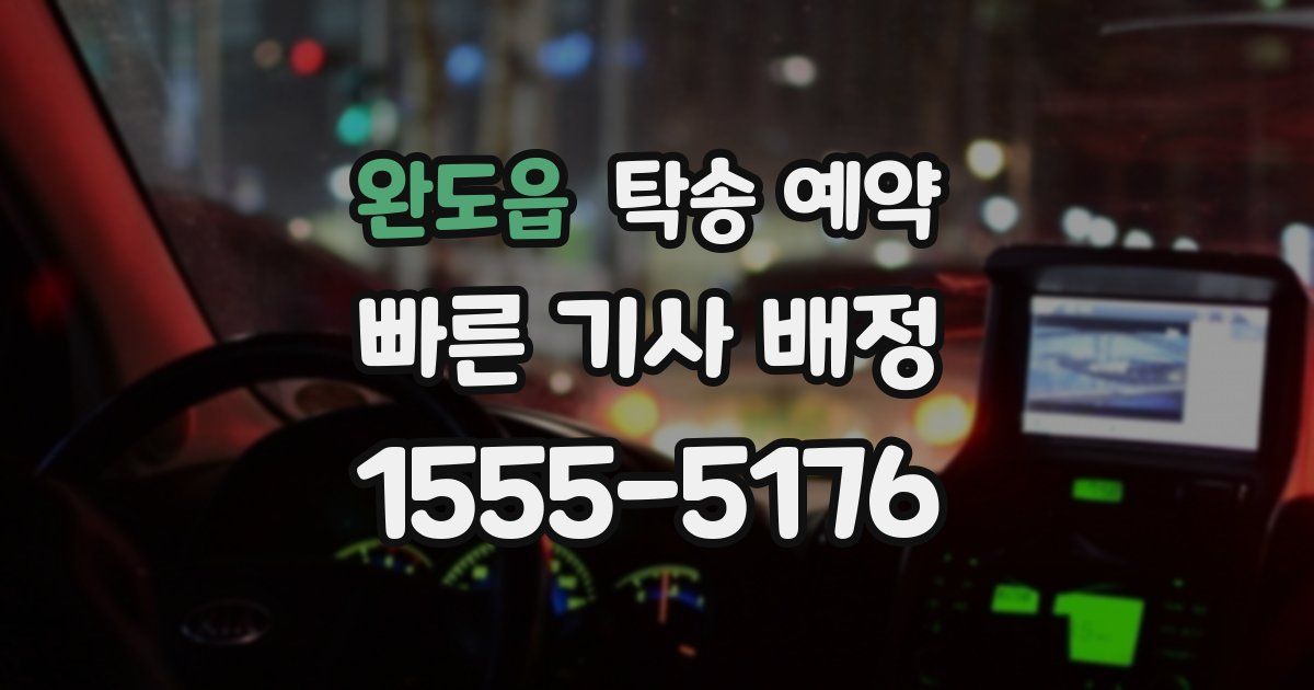 완도읍 탁송 예약
