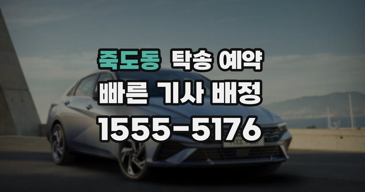 죽도동 탁송 예약
