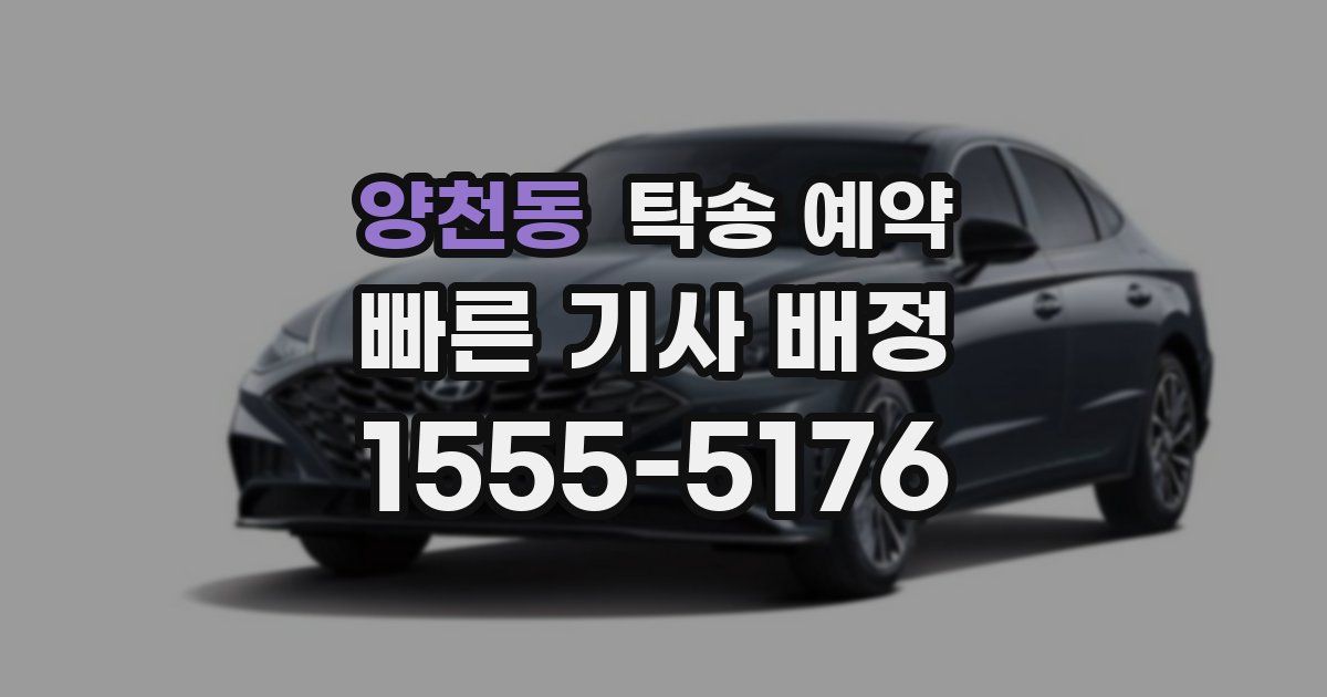양천동 탁송 예약