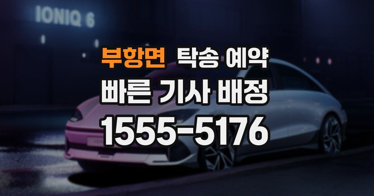 부항면 탁송 예약
