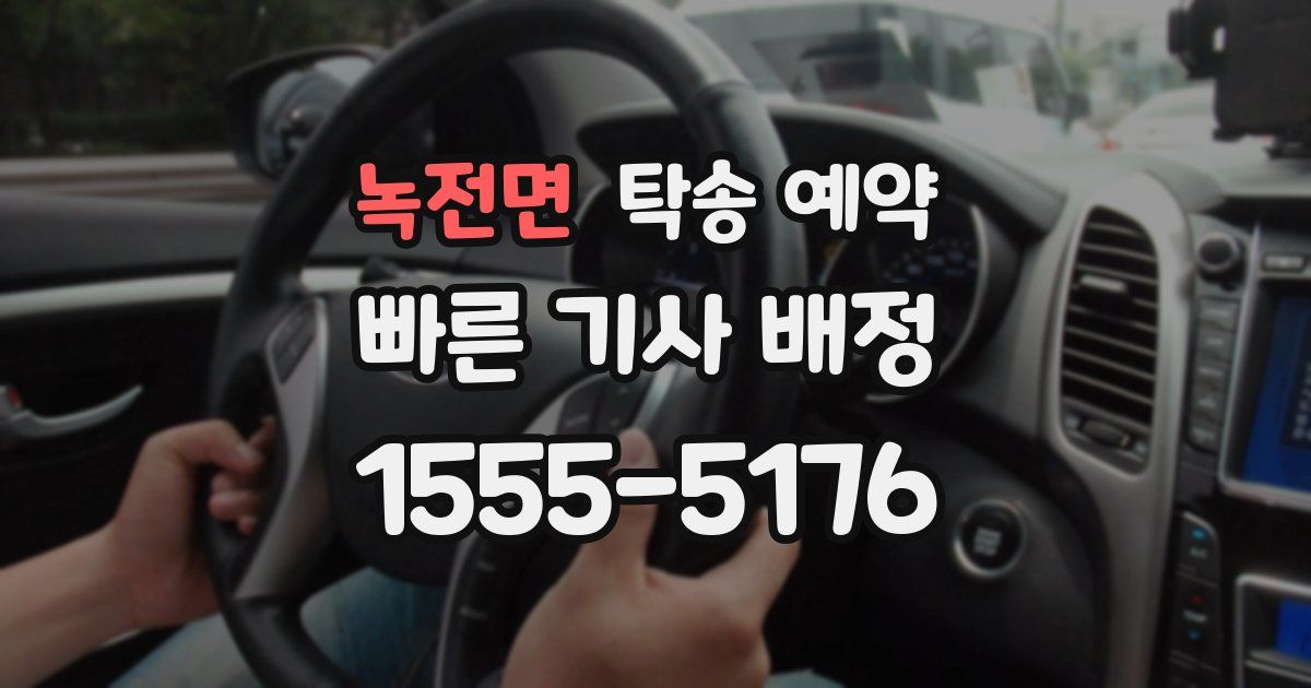 녹전면 탁송 예약