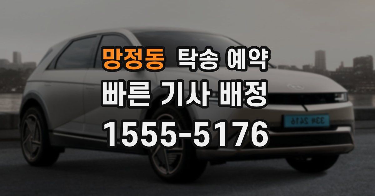 망정동 탁송 예약