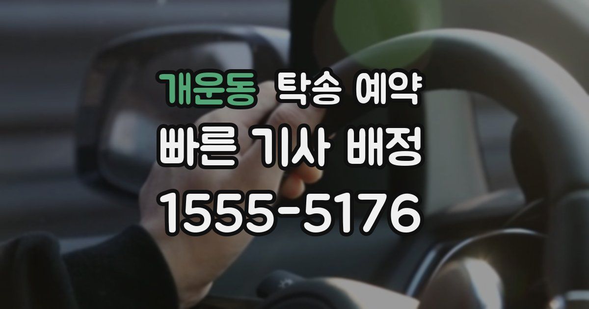 개운동 탁송 예약