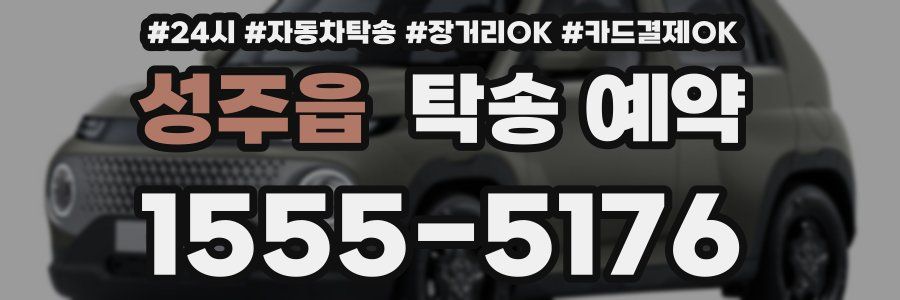 성주읍 탁송 예약