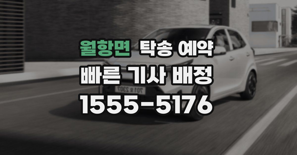 월항면 탁송 예약