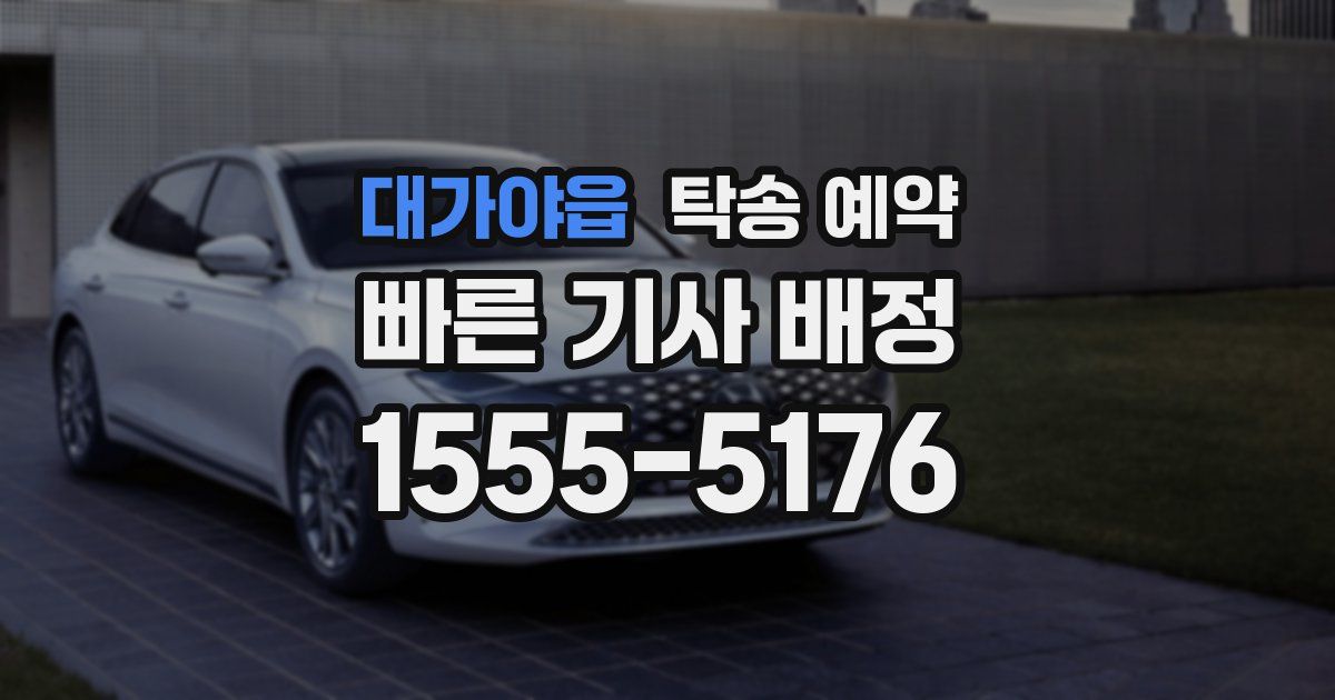 대가야읍 탁송 예약