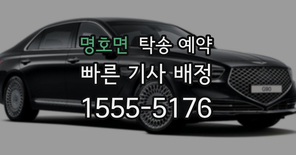 명호면 탁송 예약