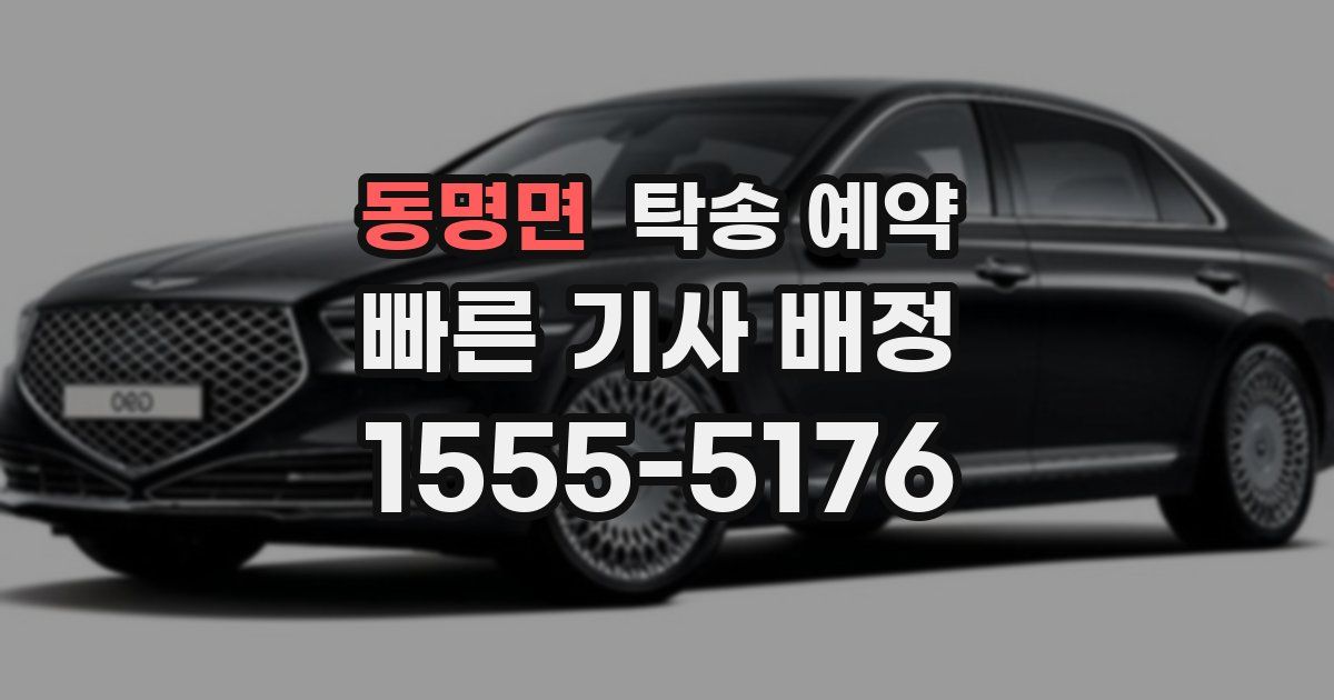 동명면 탁송 예약