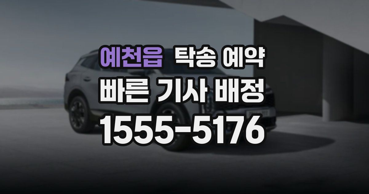 예천읍 탁송 예약