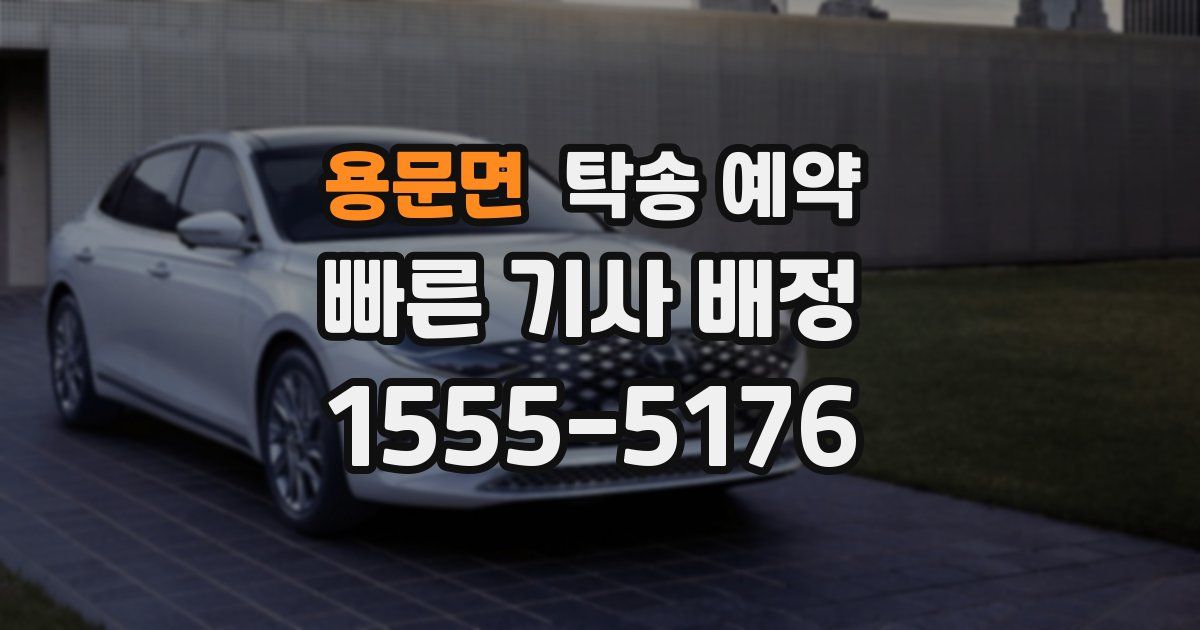 용문면 탁송 예약
