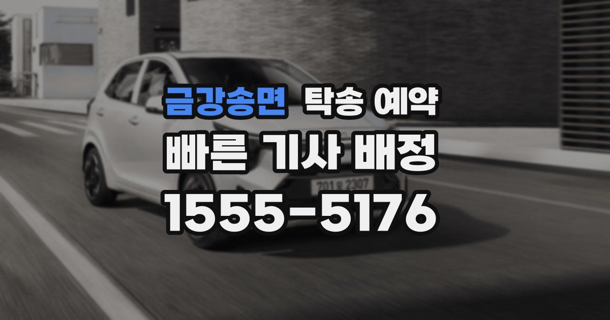 금강송면 탁송 예약