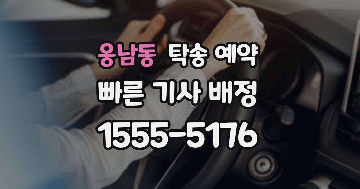 웅남동 탁송 예약