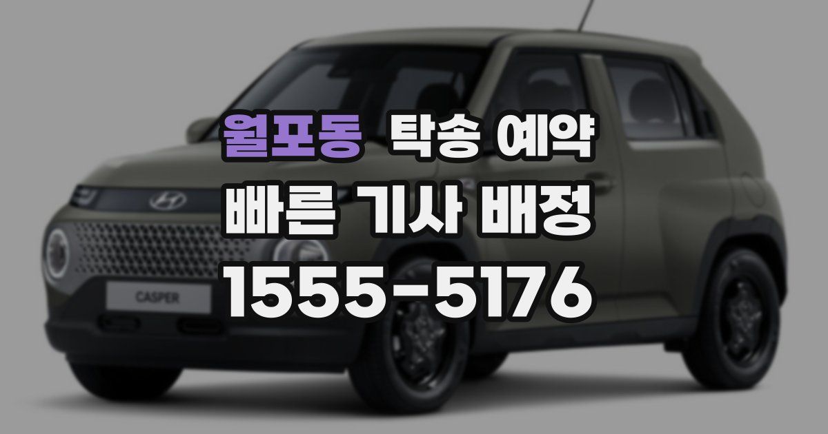 월포동 탁송 예약