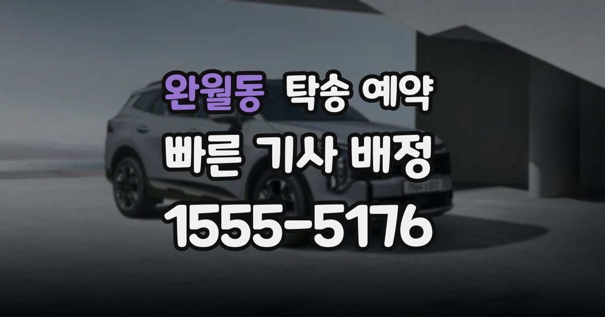 완월동 탁송 예약