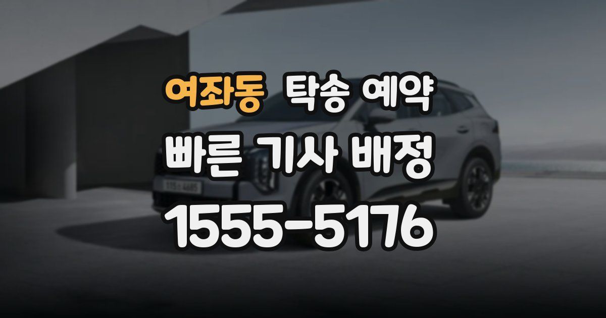 여좌동 탁송 예약