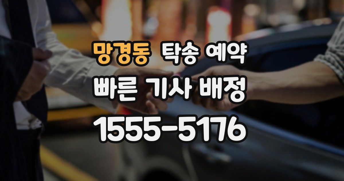 망경동 탁송 예약