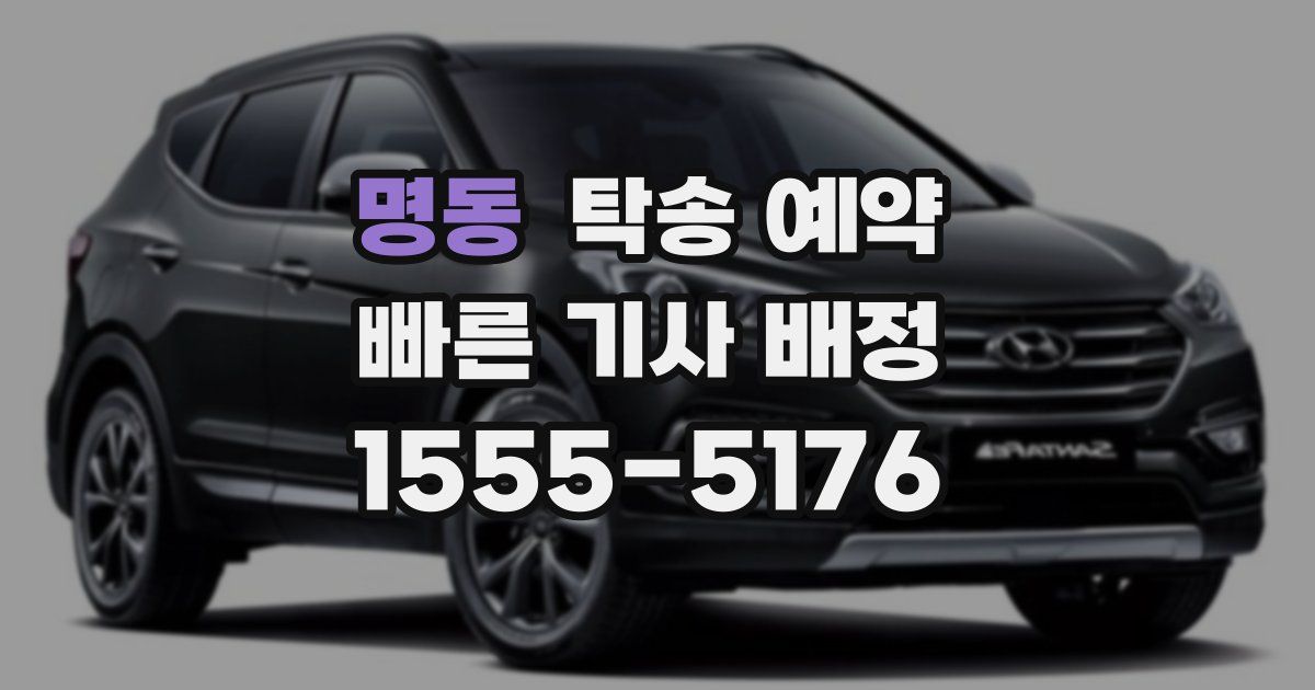 명동 탁송 예약