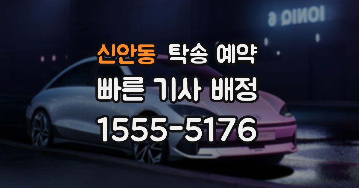 신안동 탁송 예약