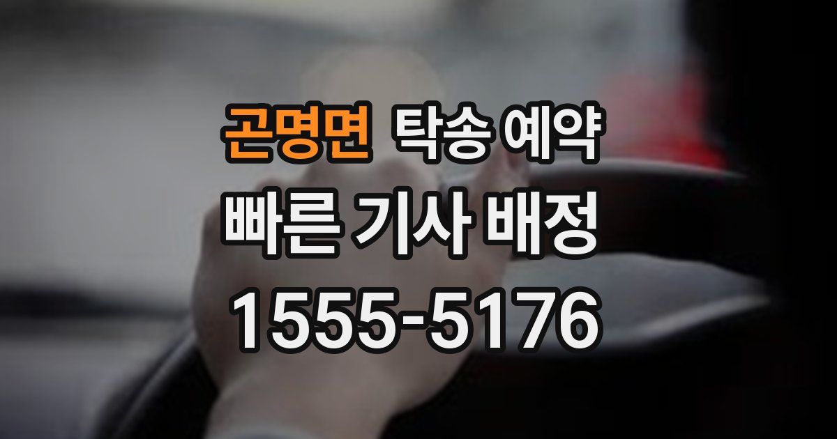 곤명면 탁송 예약
