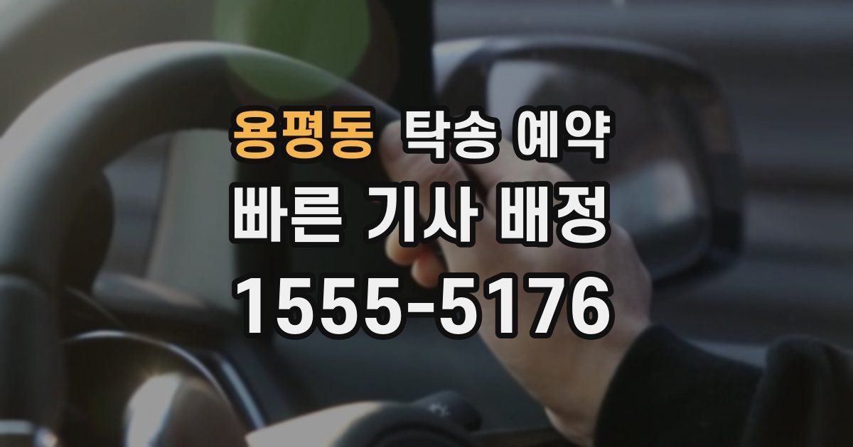 용평동 탁송 예약