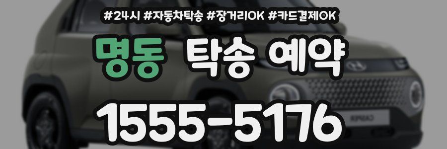 명동 탁송 예약