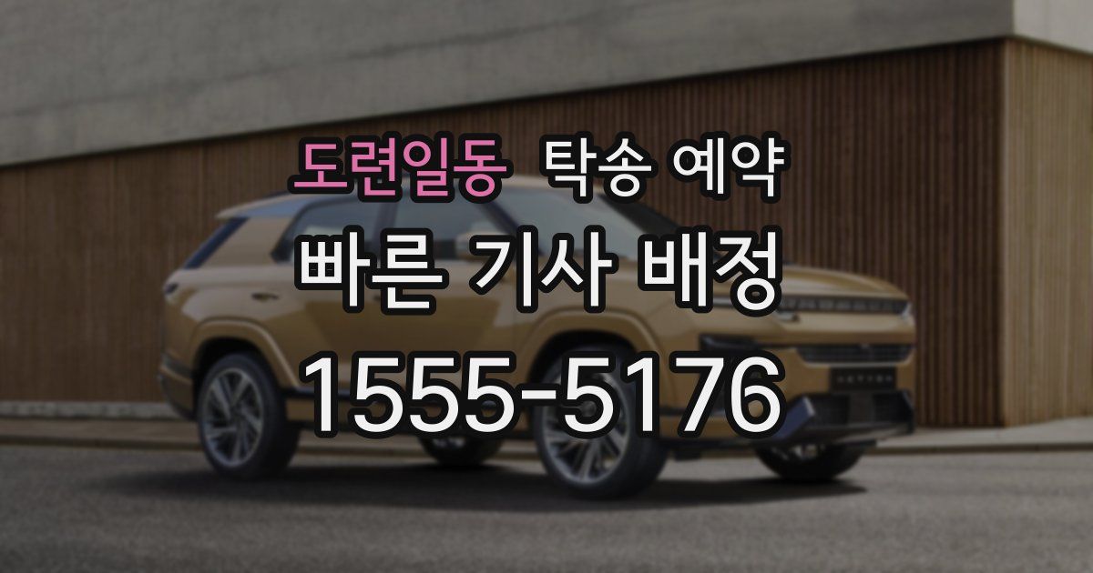 도련일동 탁송 예약