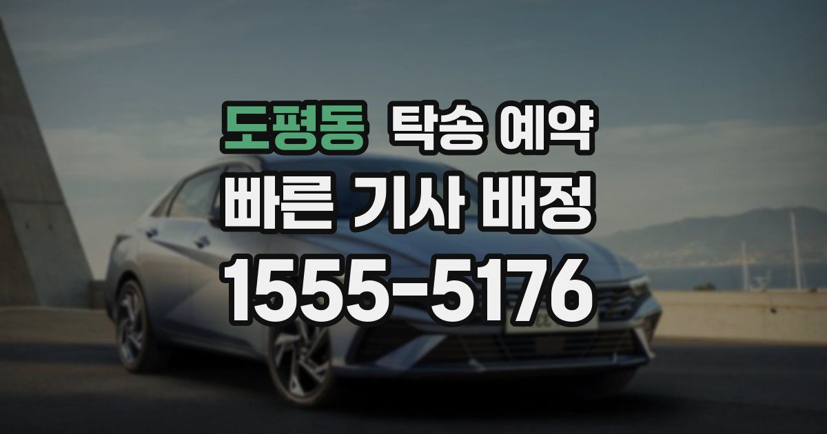 도평동 탁송 예약