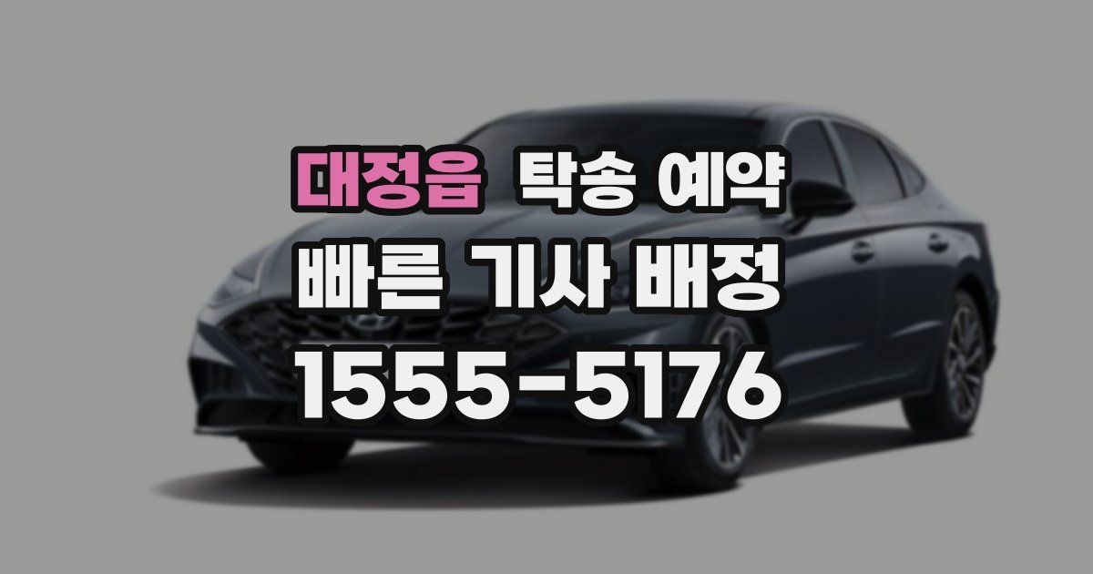 대정읍 탁송 예약