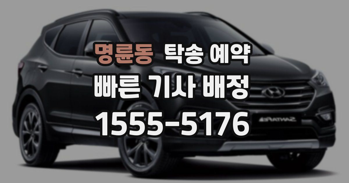 명륜동 탁송 예약