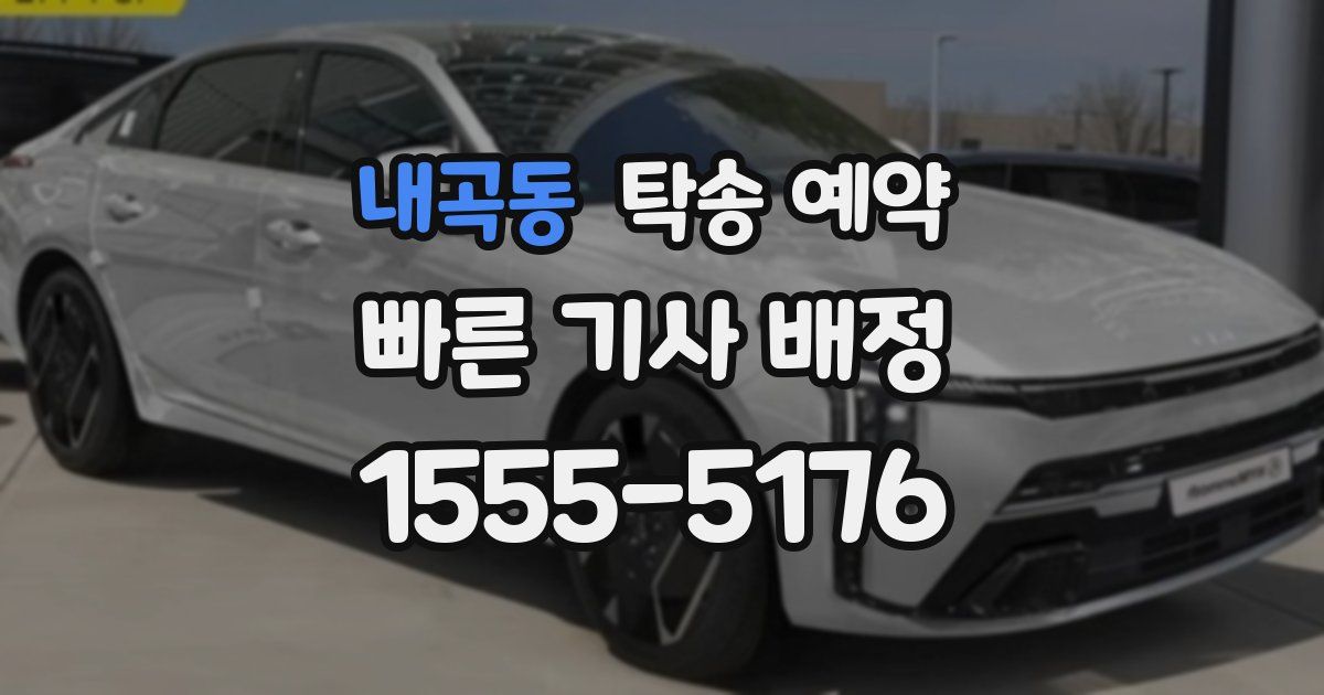 내곡동 탁송 예약