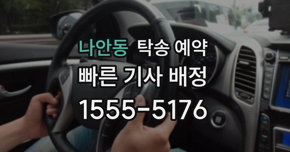 나안동 탁송 예약