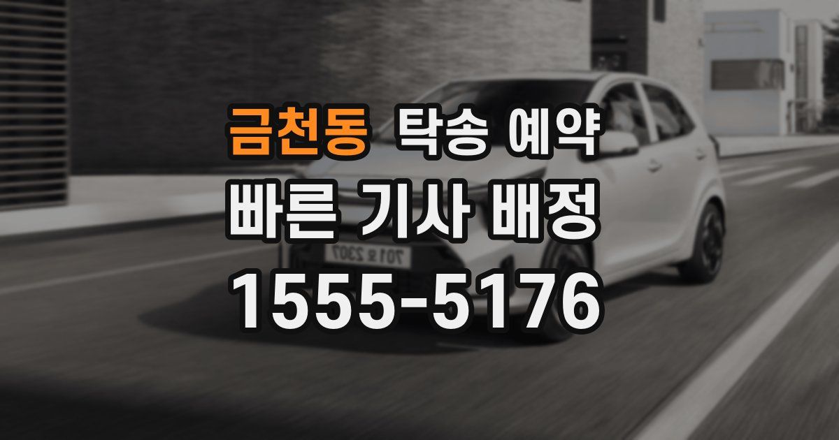 금천동 탁송 예약